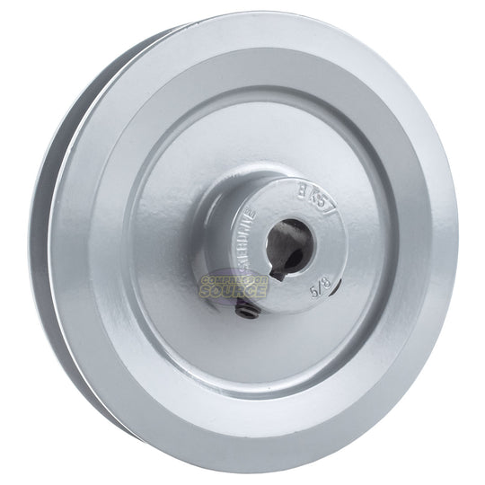 5.5" Single Groove Pulley fits B Section V-Belt 5L fits 5/8" Keyed Shaft BK57