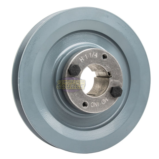 4.75" Single Groove Pulley fits B Section V-Belt 5L with 1.25" Sheave Bushing BK50H