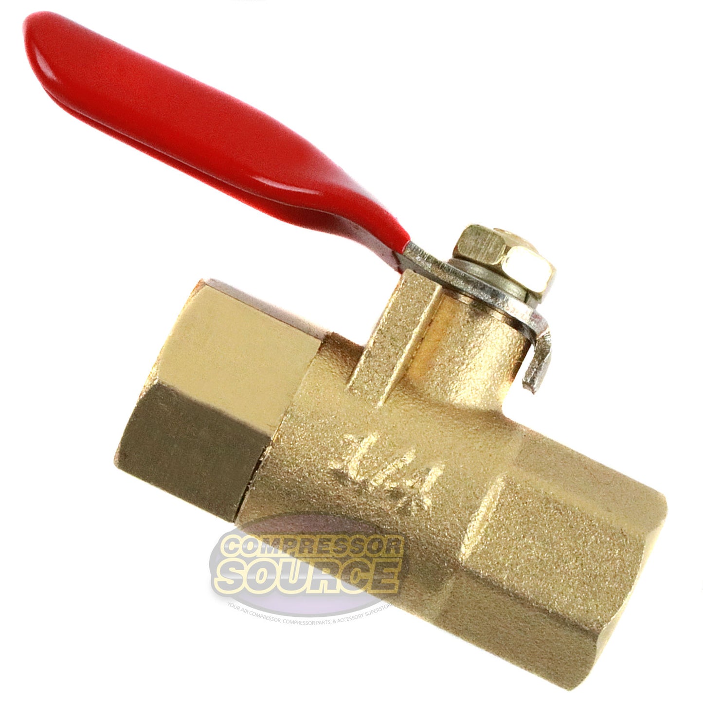 1/4" Female Female NPT Brass Ball Valve Water Moisture Air Tank Drain Shut Off