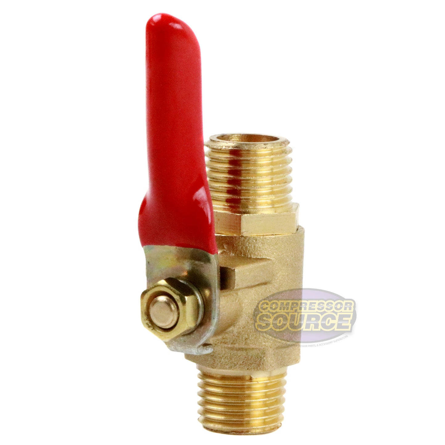 1/4" Male Male NPT Brass Ball Valve Water Moisture Air Tank Drain Shut Off New