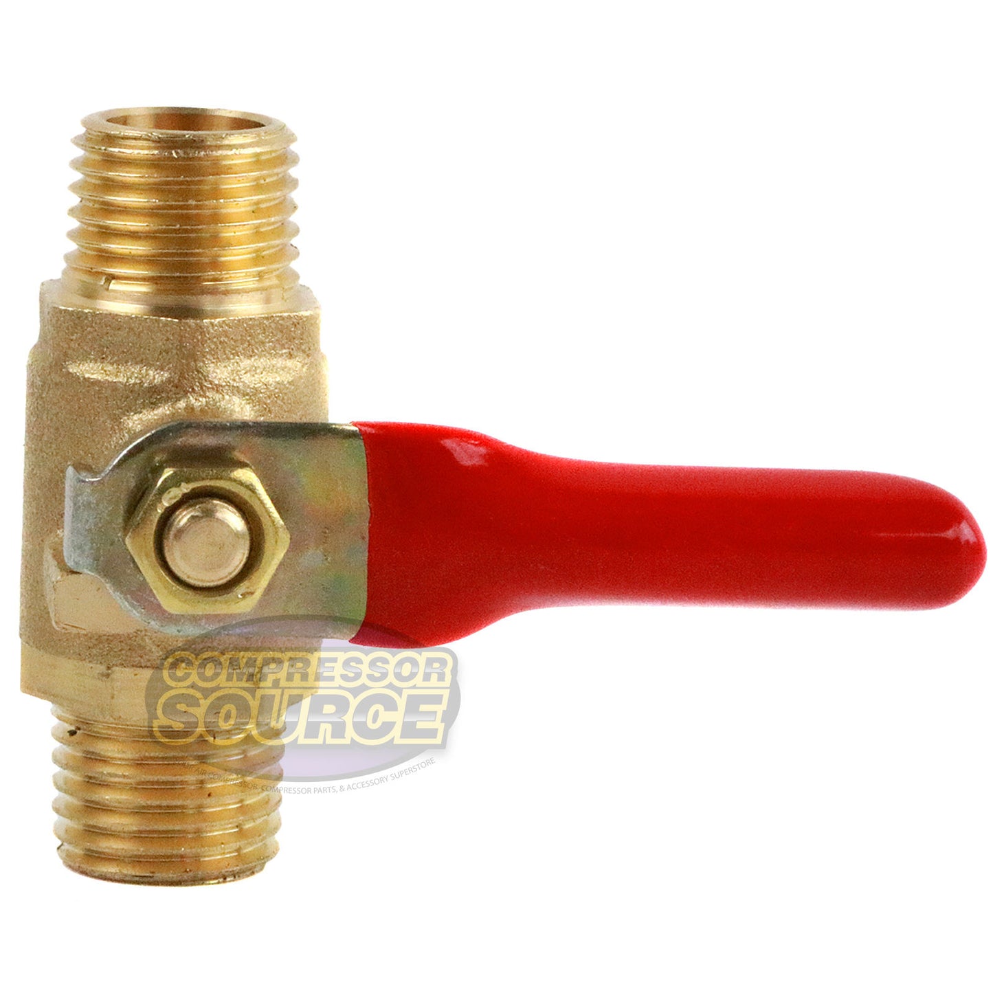 1/4" Male Male NPT Brass Ball Valve Water Moisture Air Tank Drain Shut Off New