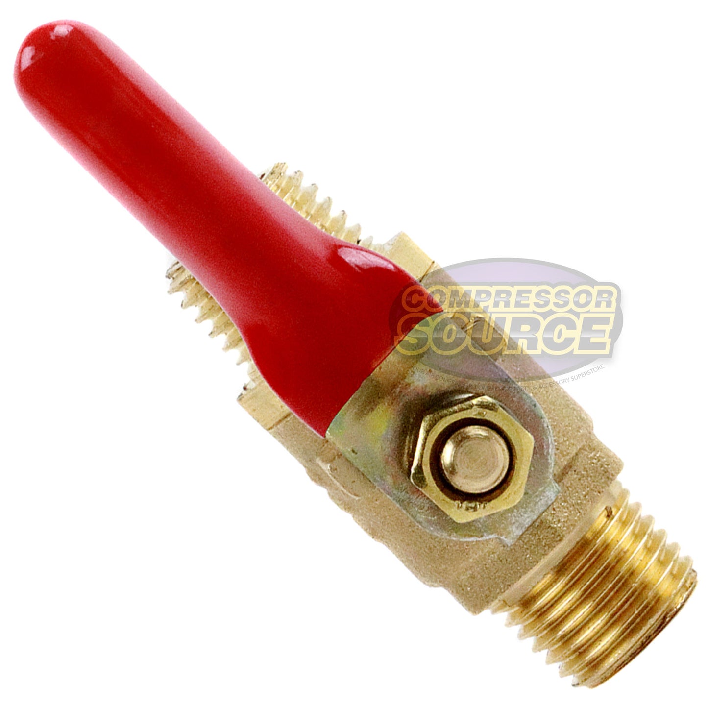 1/4" Male Male NPT Brass Ball Valve Water Moisture Air Tank Drain Shut Off New