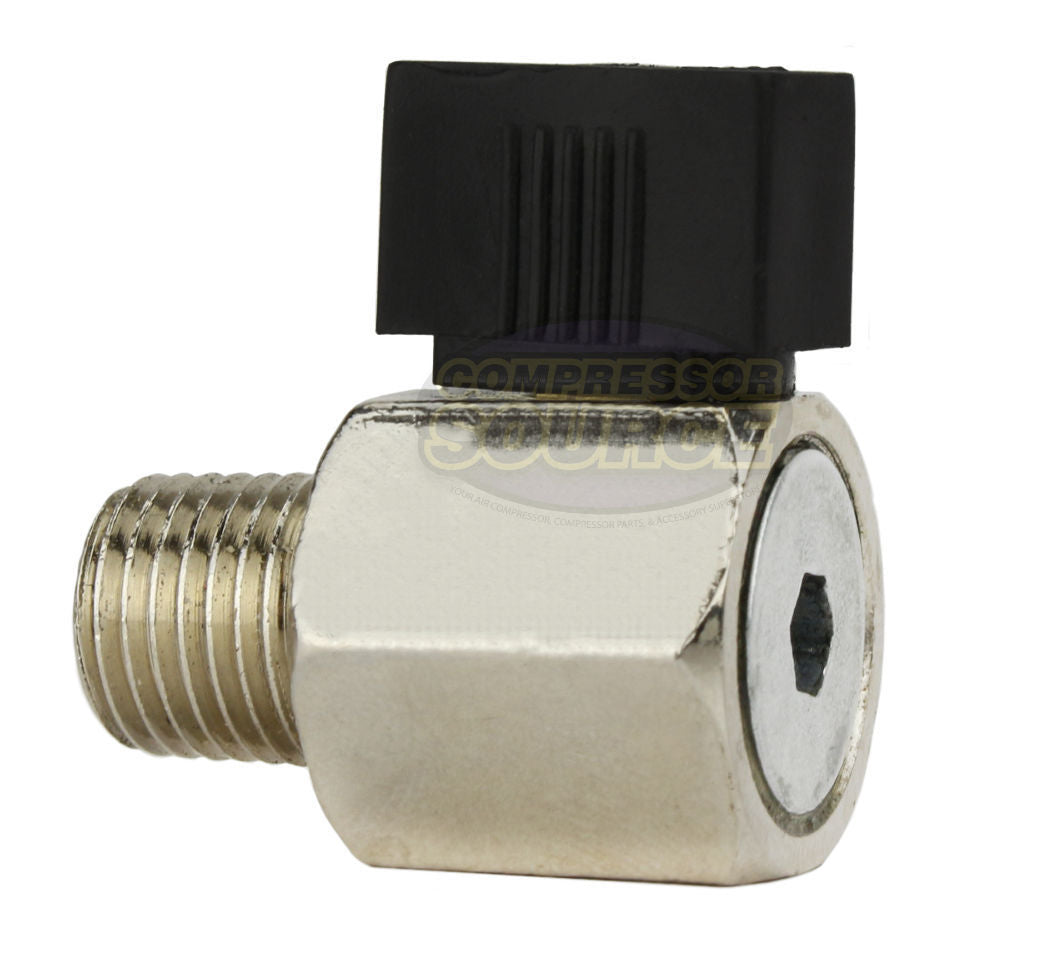 1/4" Male NPT Manual Ball Valve Style Air Compressor Tank Drain Petcock