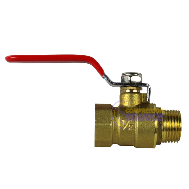 1/2" Male Female NPT Brass Ball Valve Water Moisture Air Tank Drain Shut Off BV04