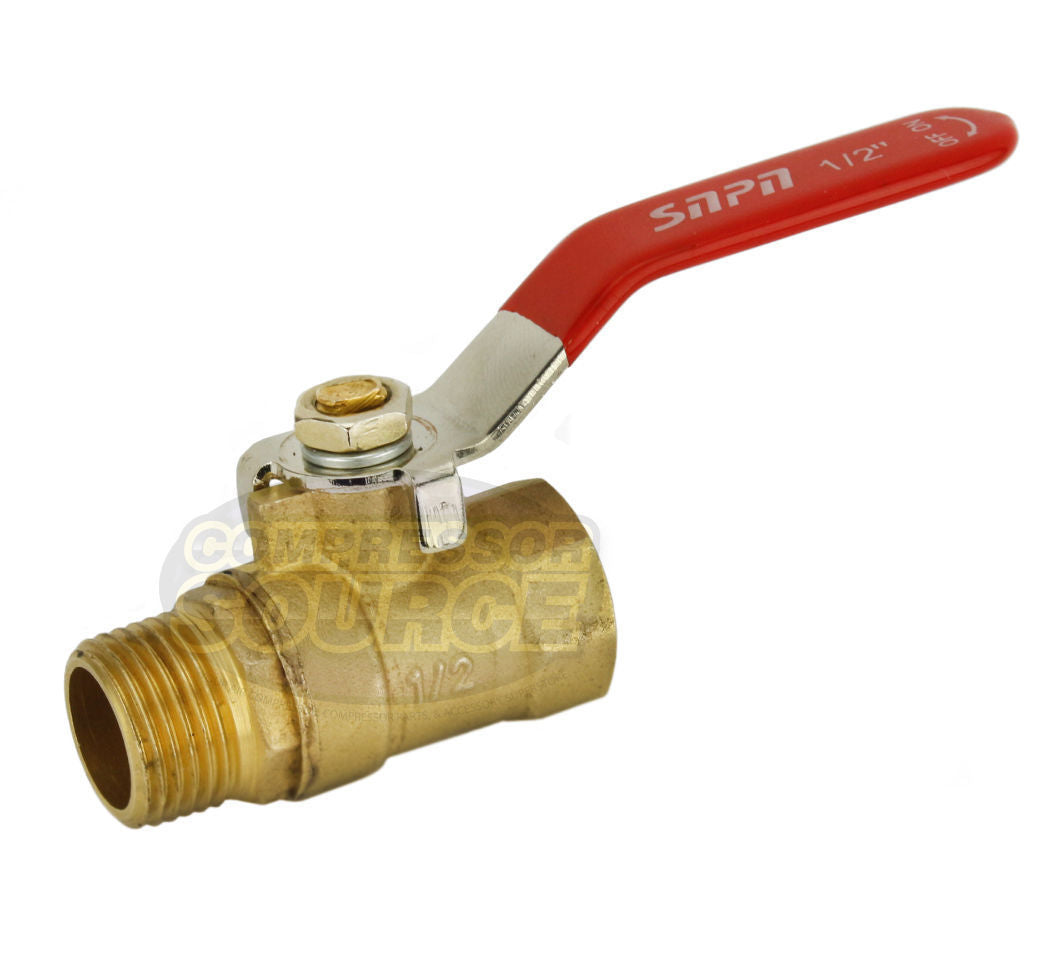 1/2" Male Female NPT Brass Ball Valve Water Moisture Air Tank Drain Shut Off New