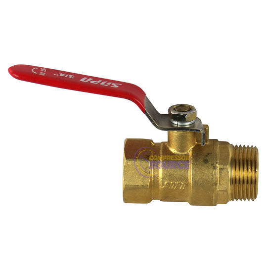 3/4" Male Female NPT Brass Ball Valve Water Moisture Air Tank Drain Shut Off