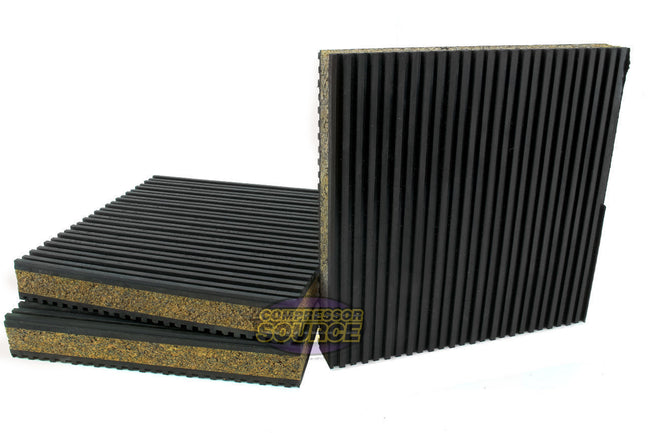 ﻿3 Pack Anti Vibration Pad Isolation Dampener Isolation 6x6x7/8 Rubber/Cork