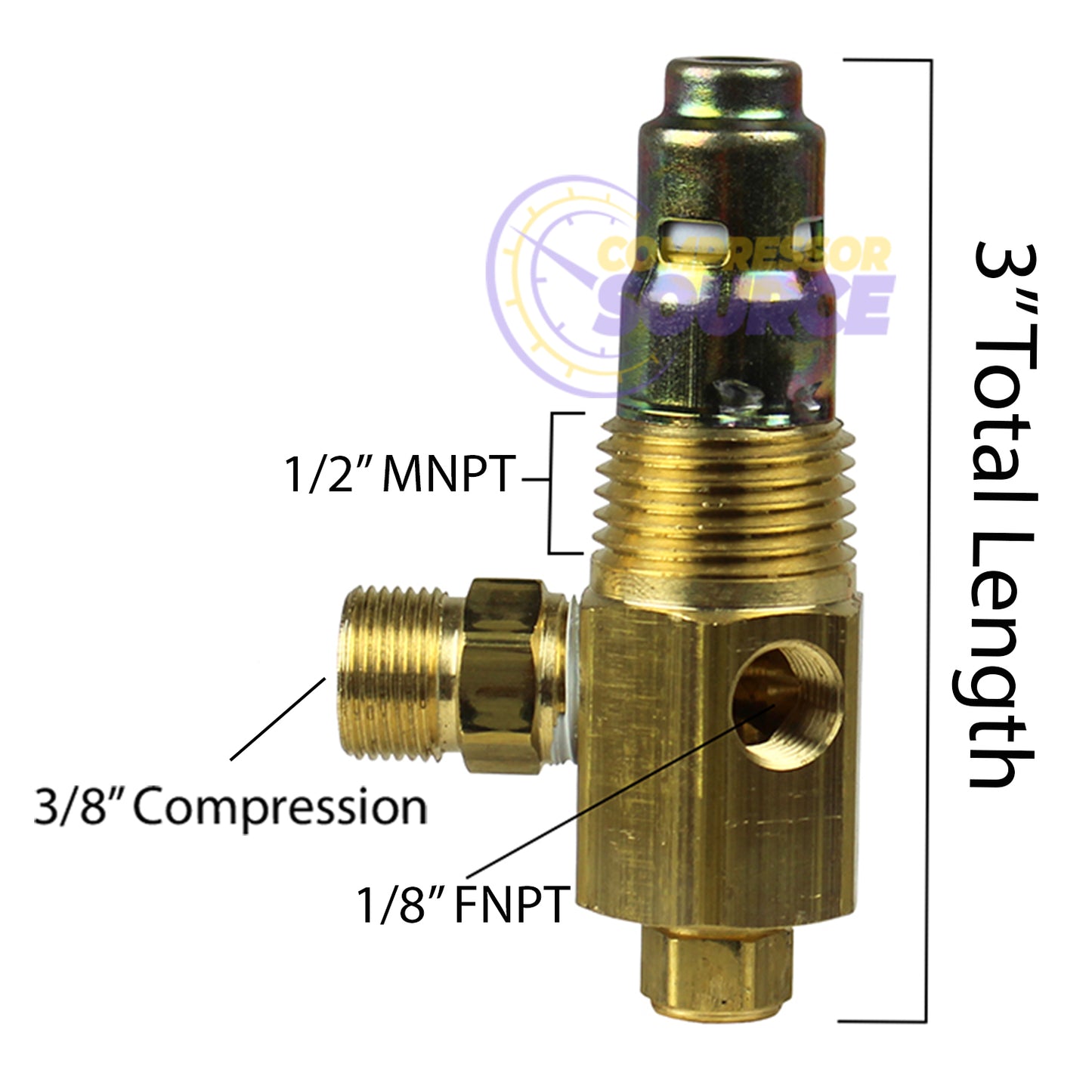 In Tank Brass Check Valve Dewalt / Porter Cable 3/8" x 1/2"