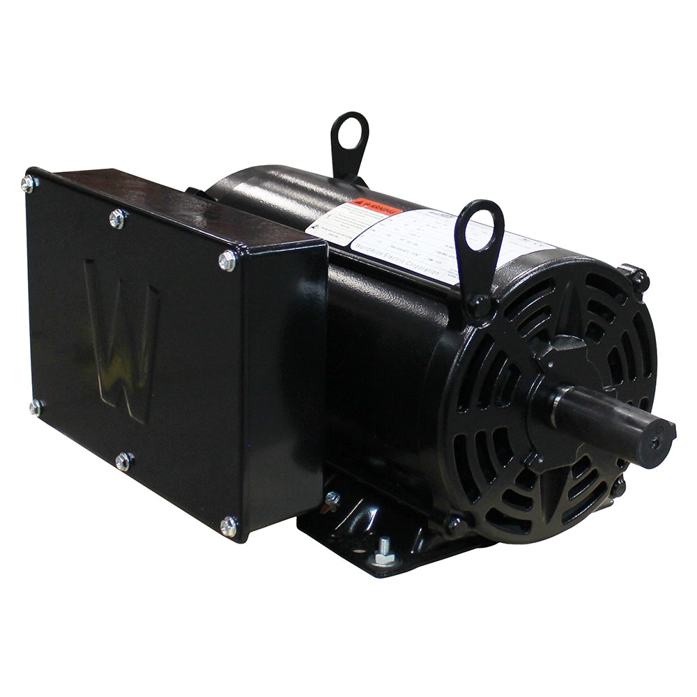 5 HP 1 Phase Compressor Duty Electric Motor 1765 RPM 184T Frame 208-230V ODP CDM5-18-184T