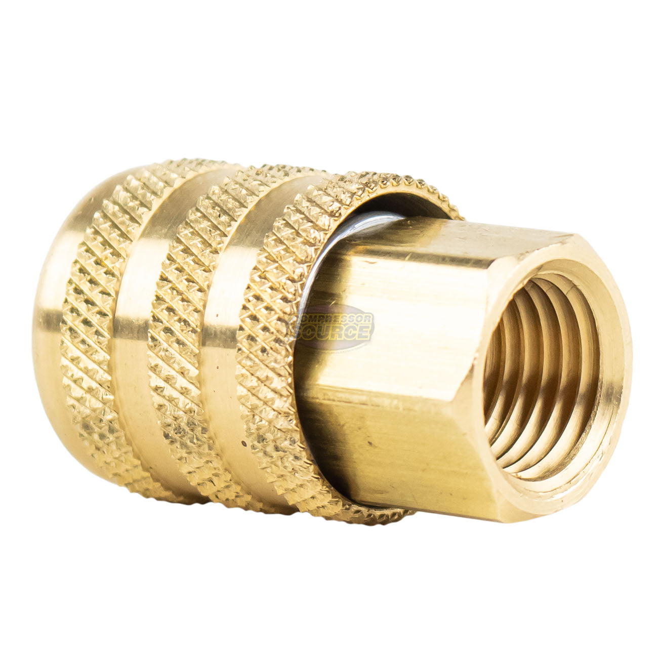 Open Lock On Chuck Brass 1/4" FNPT Closed Check Coilhose Pneumatics CH15-DL