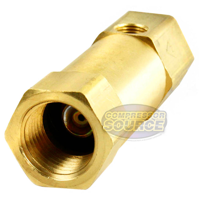 1/2" x 1/2 Inch Female NPT In Line Brass Compressed Air Check Valve CIL1212U