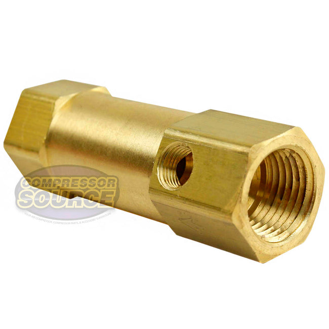 1/2" x 1/2 Inch Female NPT In Line Brass Compressed Air Check Valve CIL1212U