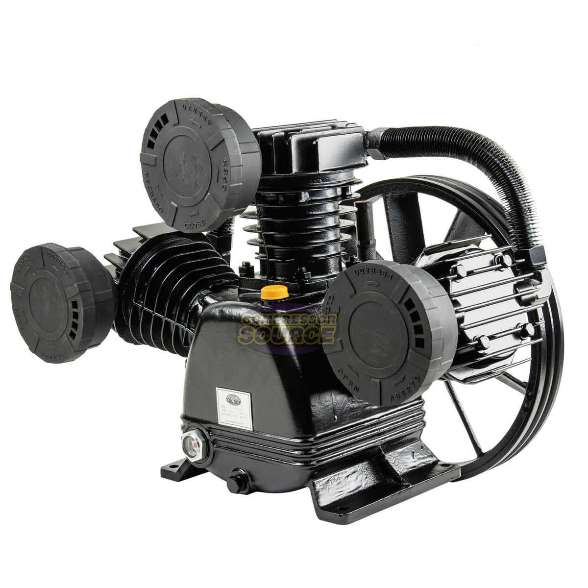 5 HP Single-Stage Cast Iron Air Compressor Pump — 3-Cylinder, 17 CFM CS3080
