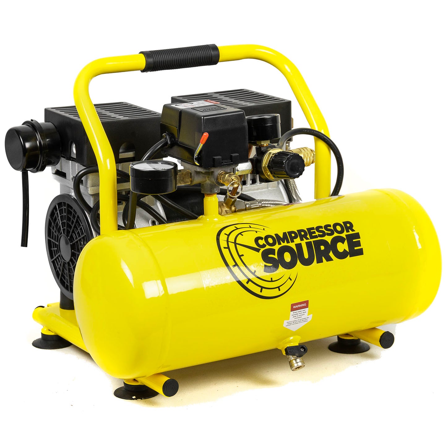 2 Gallon 1 HP Oil Free Air Compressors Portable Hand Carry 110V 125 PSI 4.9 CFM