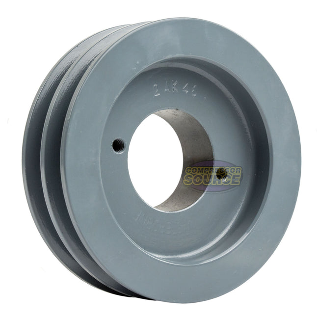 4.5" Double Groove Pulley fits A Section V-Belt 4L with 7/8" Sheave Bushing 2AK46H