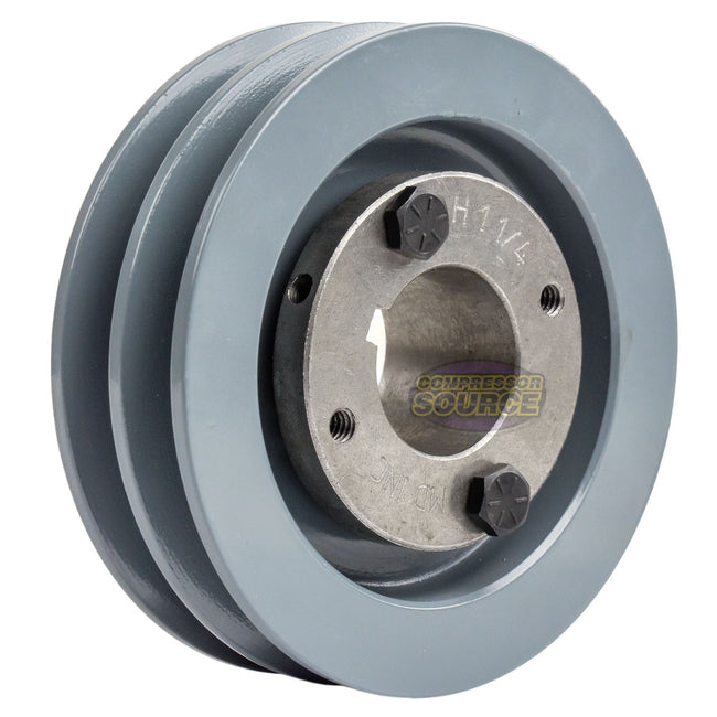 4" Double Groove Pulley fits A Section V-Belt 4L with 1-1/4" Sheave Bushing 2AK41H