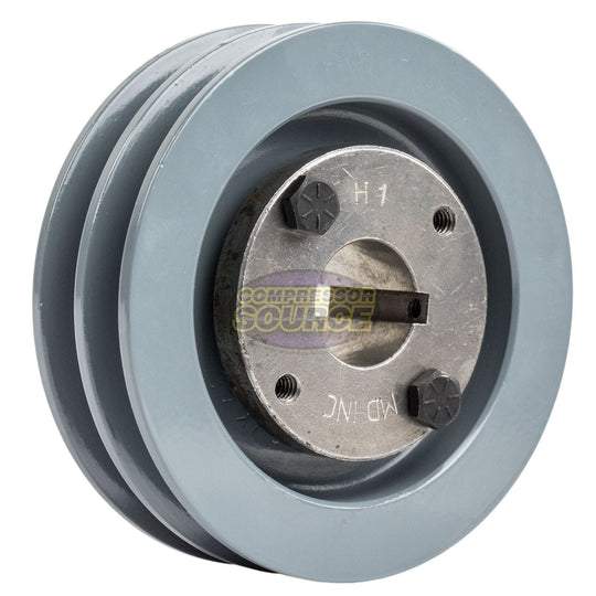 4" Double Groove Pulley fits A Section V-Belt 4L with 1" Sheave Bushing 2AK41H