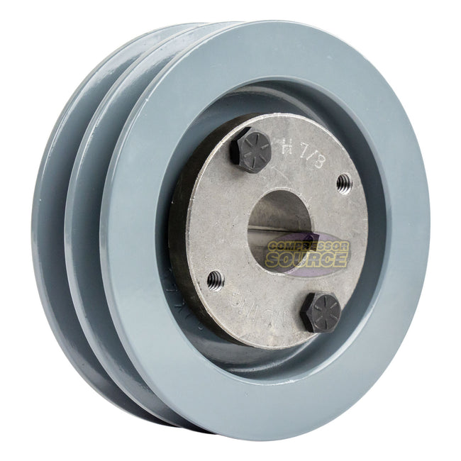 4" Double Groove Pulley fits A Section V-Belt 4L with 7/8" Sheave Bushing 2AK41H