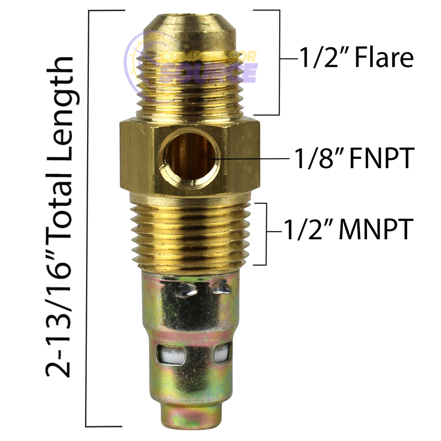 In Tank Brass Check Valve 1/2" Male x 1/2" Flare