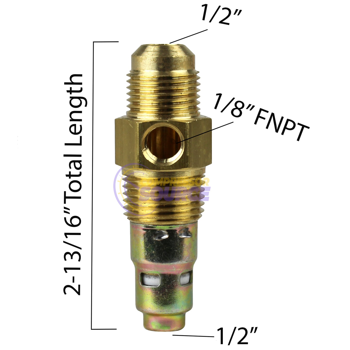 In Tank Brass Check Valve 1/2" Male x 1/2" Flare