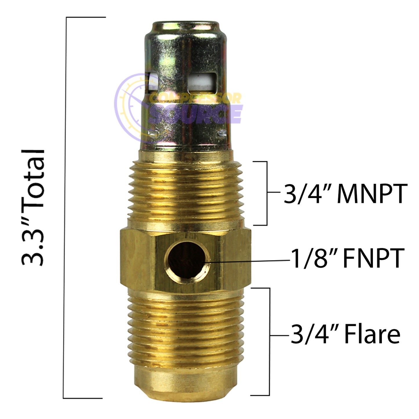 In Tank Brass Check Valve 3/4" Male NPT x 3/4" Flare