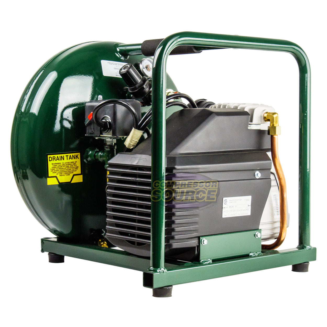 Rolair Portable Air Compressor 2 HP 4.5 GAL Pancake Tank 4.1 CFM@90PSI D2002HPV5