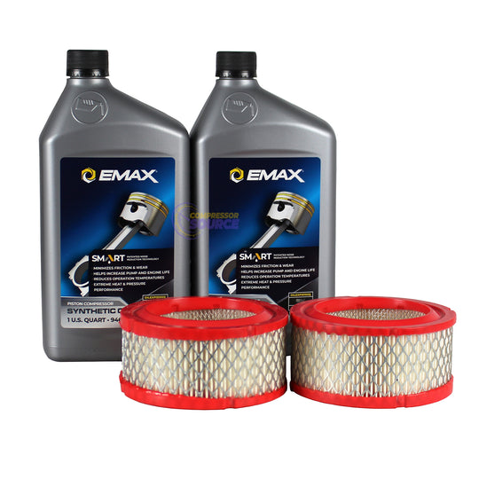 EMAX Oil & Filter Maintenance Kits For 5 - 10 HP Piston Air Compressors