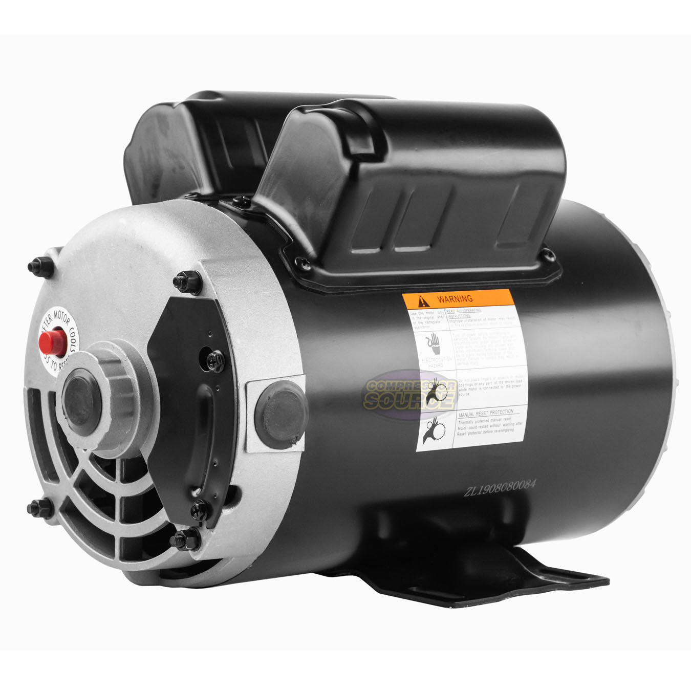 3.7 HP 3450 RPM Electric Motor Compressor Duty 56 Frame 1 Phase 5/8" Shaft 230 V