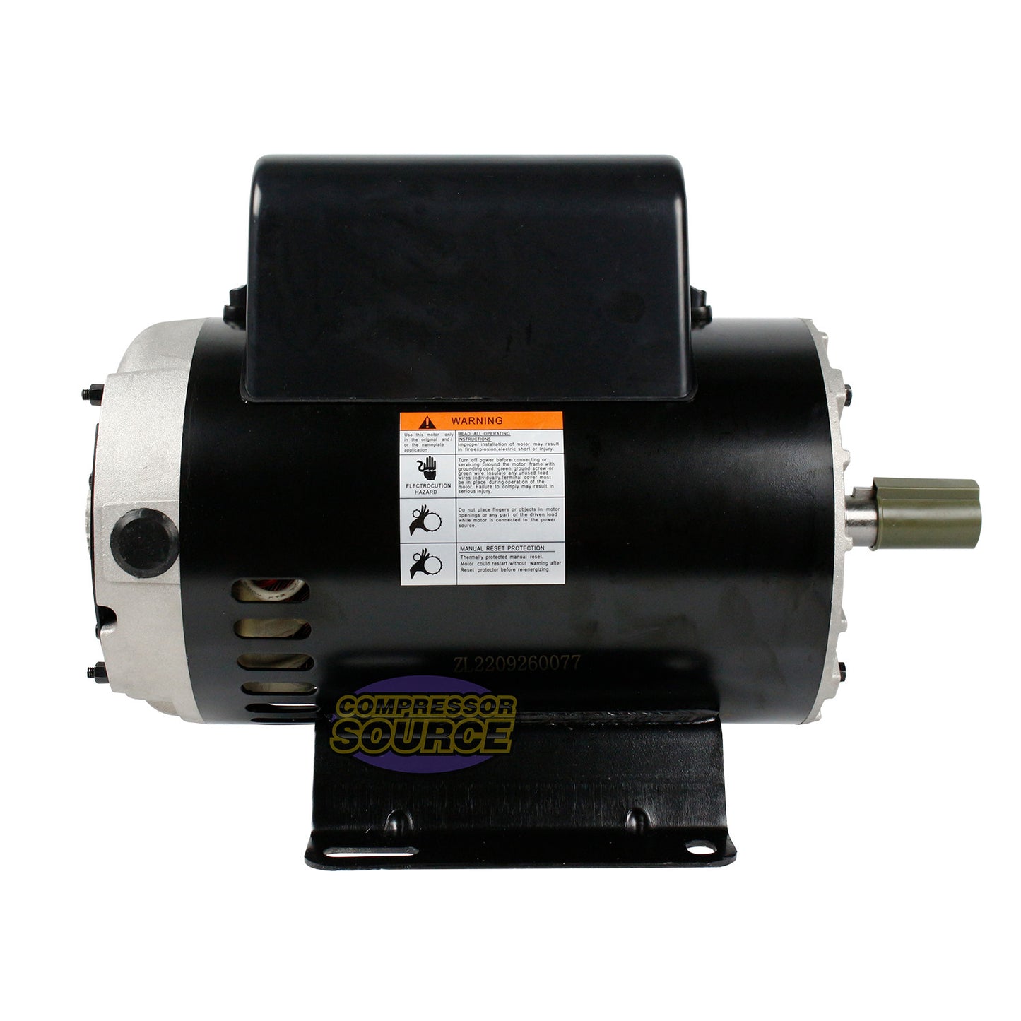 5 HP 1 Phase Electric Motor 3450 RPM 56HZ Frame 230V ODP EMZ 56S34D5MC