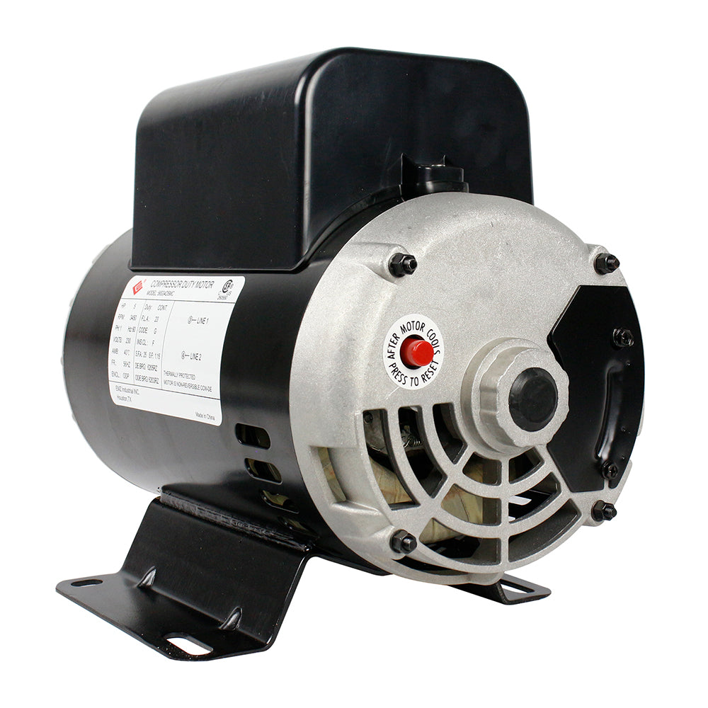 5 HP 1 Phase Electric Motor 3450 RPM 56HZ Frame 230V ODP EMZ 56S34D5MC