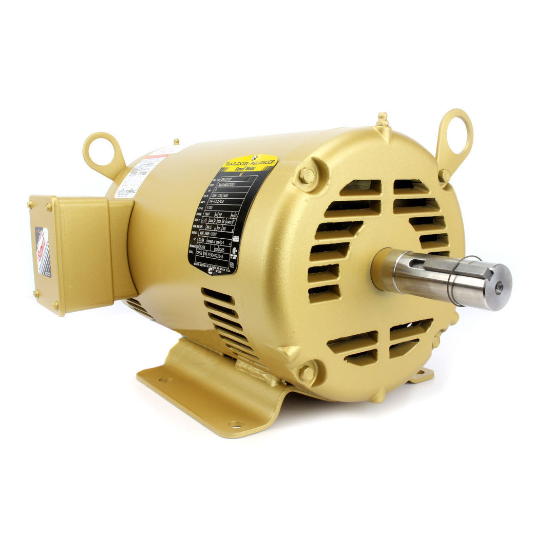 Baldor EM3218T 5 HP 3 Phase Super-E Electric Motor 1750 RPM 184T Frame 208-230/460V OPSB