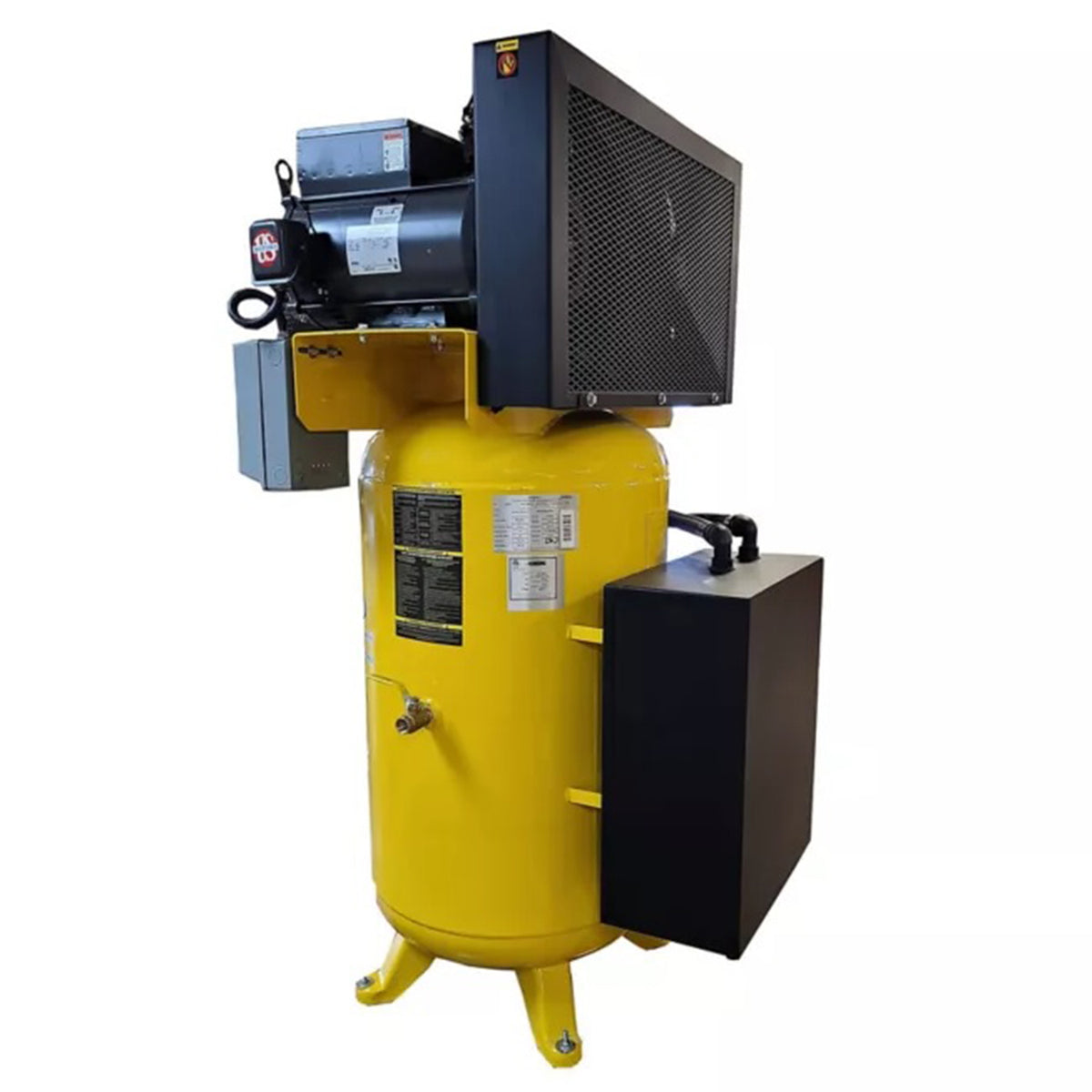 EMAX 7.5 HP Air Compressor 1 Phase 80 Gallon Vertical Tank Silent Air ...