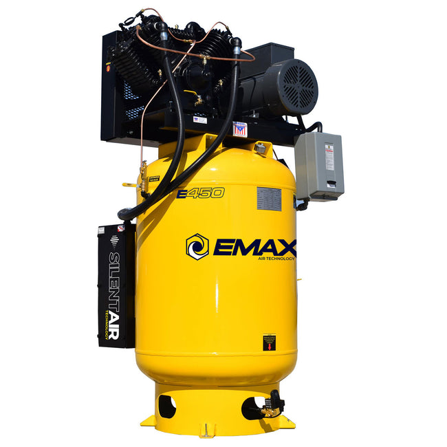 EMAX ESP07V120V1 7.5 HP Single Phase 120 Gallon Vertical Air Compressor Two Stage 208/230V
