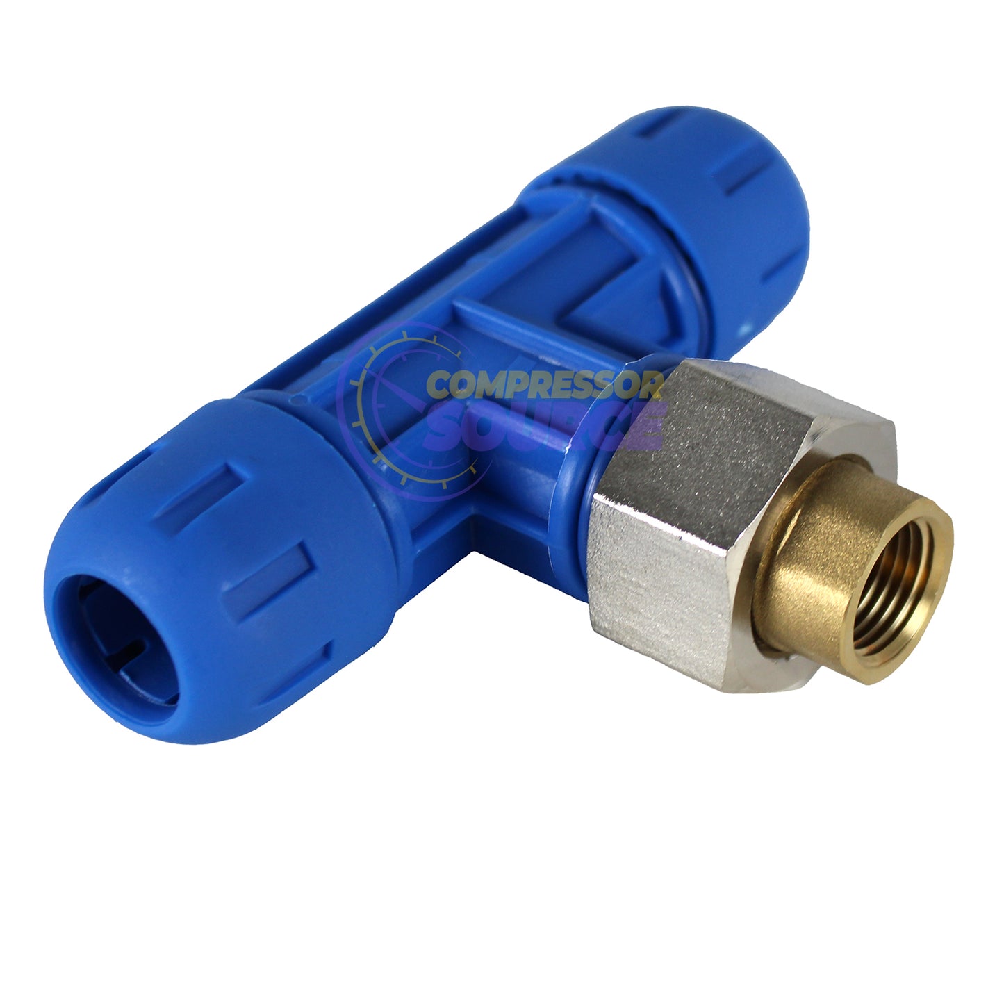 RapidAir FastPipe 3/4" to 1/2" FNPT Reducing Tee Fitting Compressed Air Pipping F1009 Single