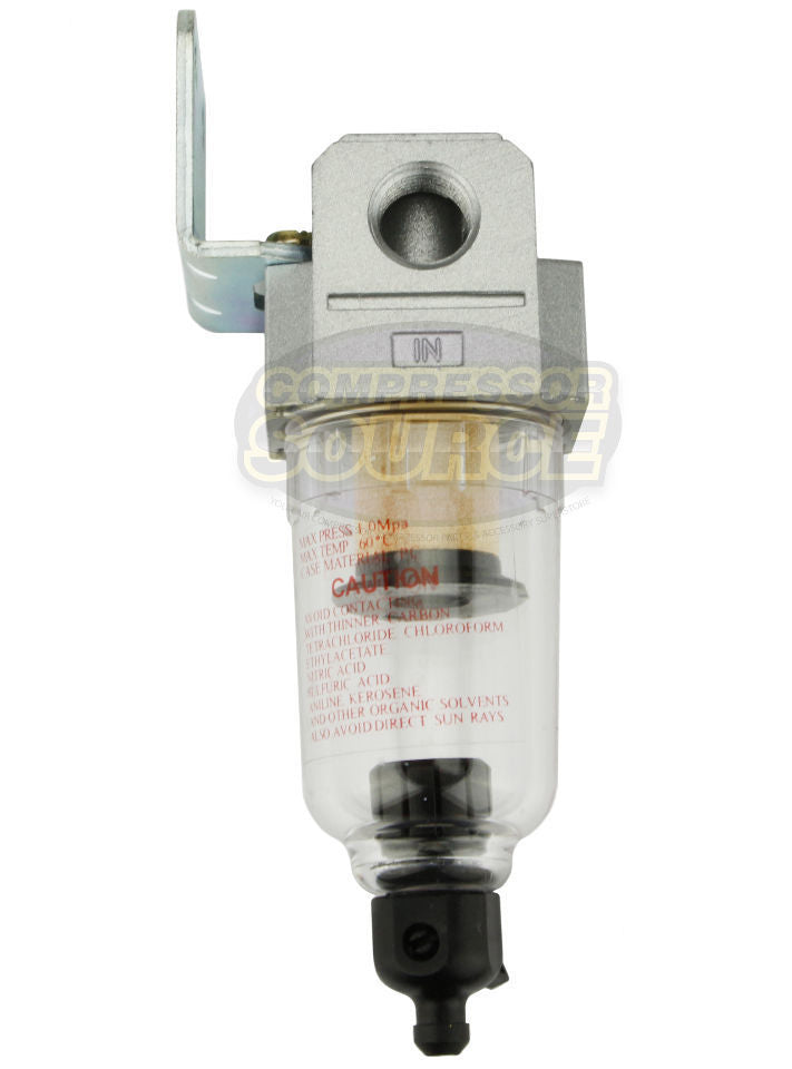 1/4" Compressed Air In Line Moisture / Water Filter Trap