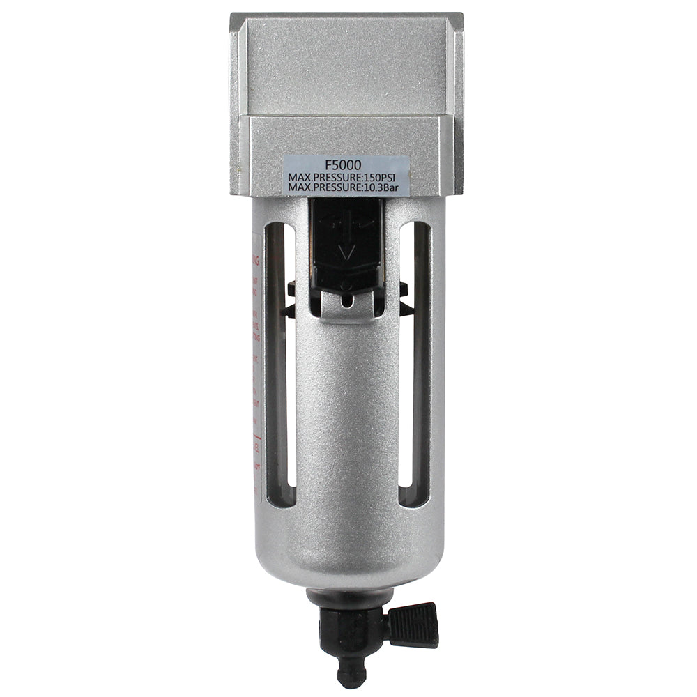 1/4" Compressed Air Water Filter Manual Drain w/ Mounting Bracket F502N
