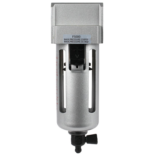 1/4" Compressed Air Water Filter Manual Drain w/ Mounting Bracket F502N