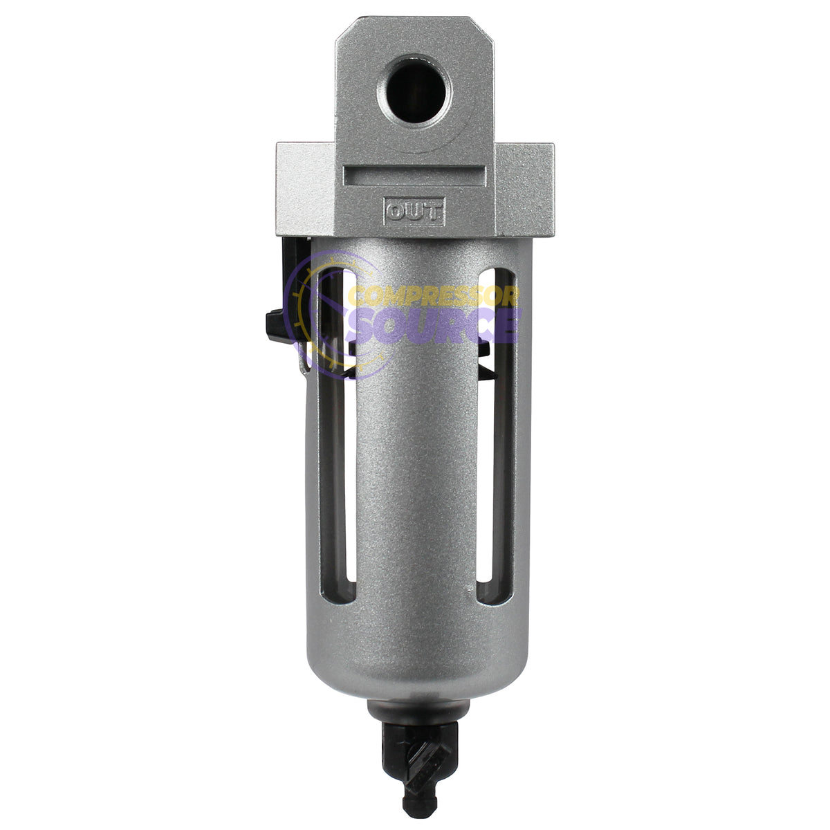 1/4" Compressed Air Water Filter Manual Drain w/ Mounting Bracket F502N