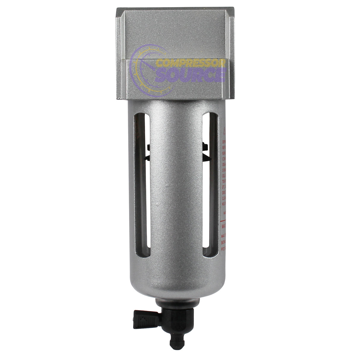 1/4" Compressed Air Water Filter Manual Drain w/ Mounting Bracket F502N