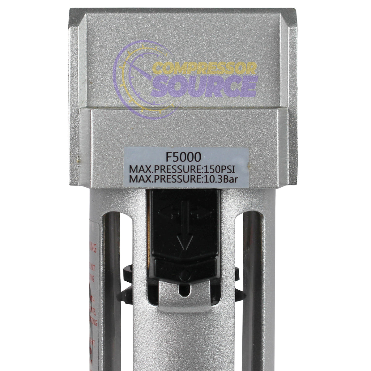 1/4" Compressed Air Water Filter Manual Drain w/ Mounting Bracket F502N