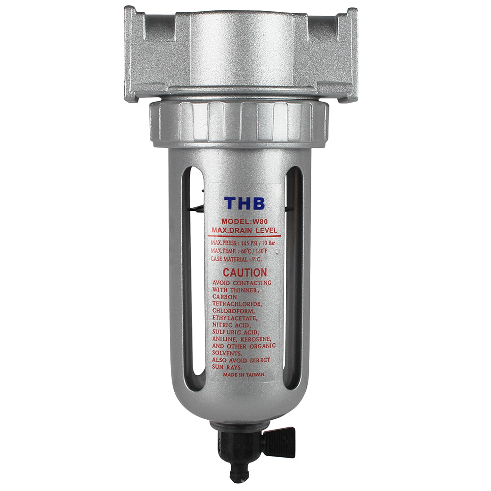 3/8" Compressed Air Water Filter w/ Manual Drain 145 PSI F803N