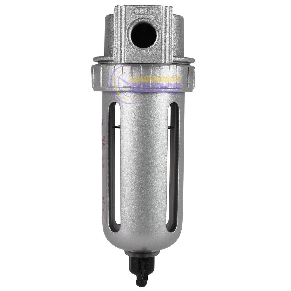 3/8" Compressed Air Water Filter w/ Manual Drain 145 PSI F803N