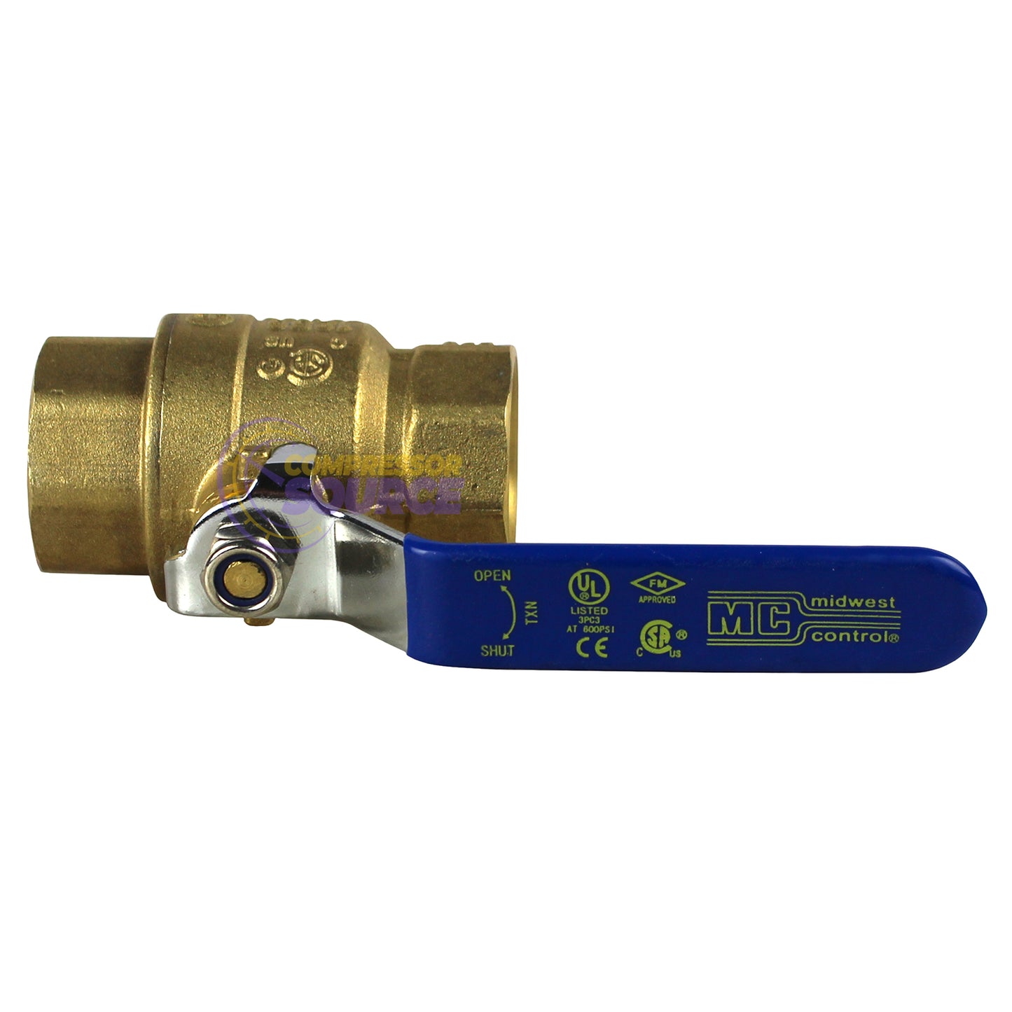 1" Female NPT Brass Ball Shut Off Valve Water Air Fluid 600 PSI WOG Full Port