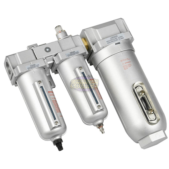 3/4" Inline Compressed Air Moisture Filter Desiccant Dryer Coalescing Combo