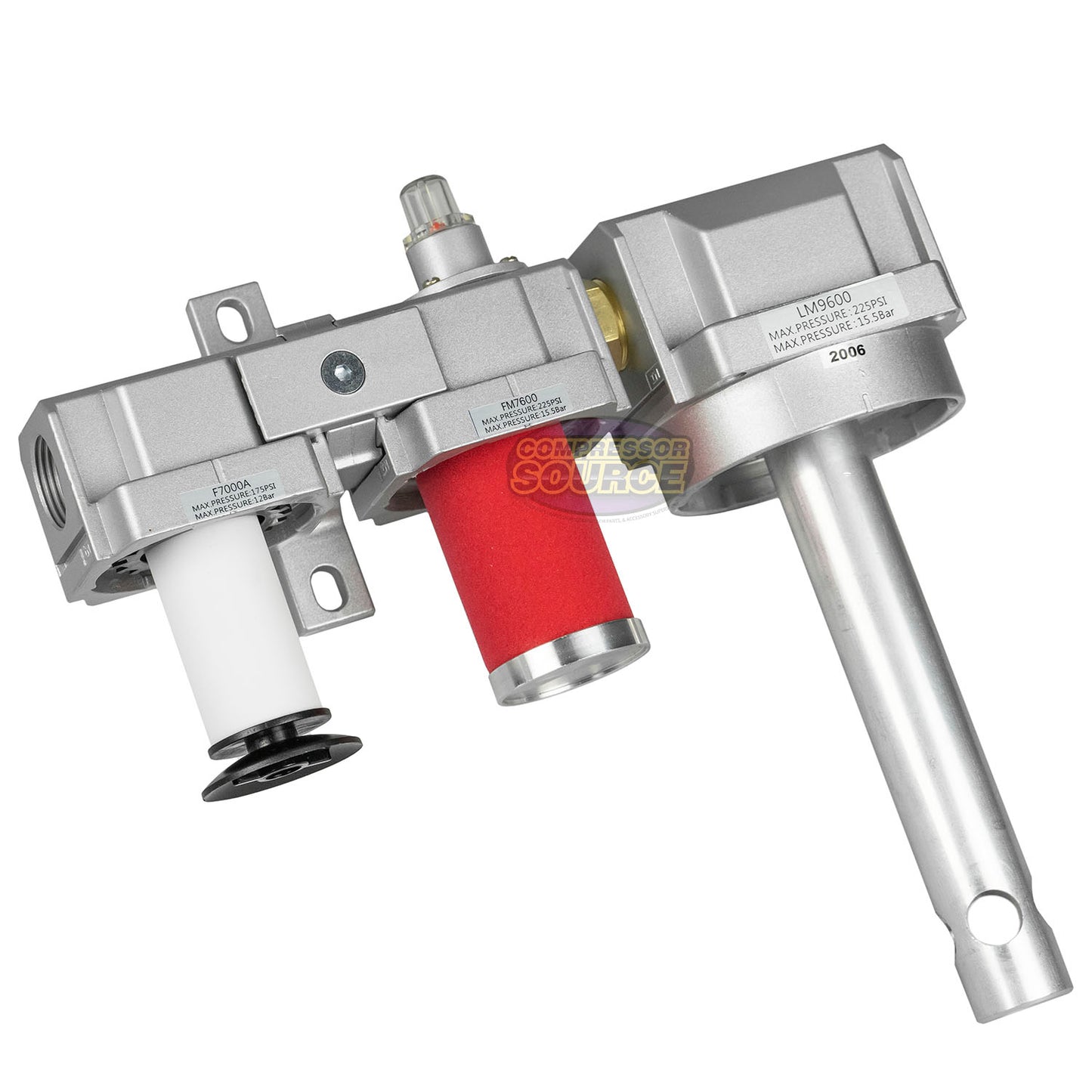 3/4" Inline Compressed Air Moisture Filter Desiccant Dryer Coalescing Combo