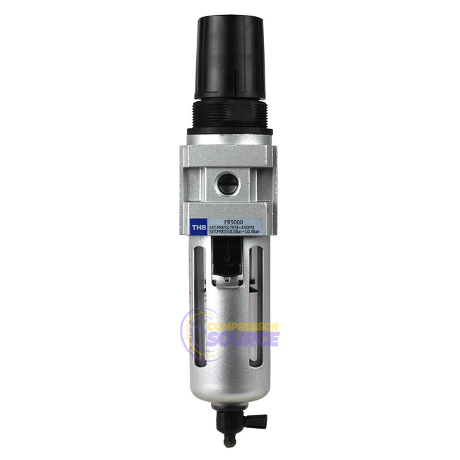 3/8" Compressed Air In Line Moisture / Water Filter Trap & Regulator Combination