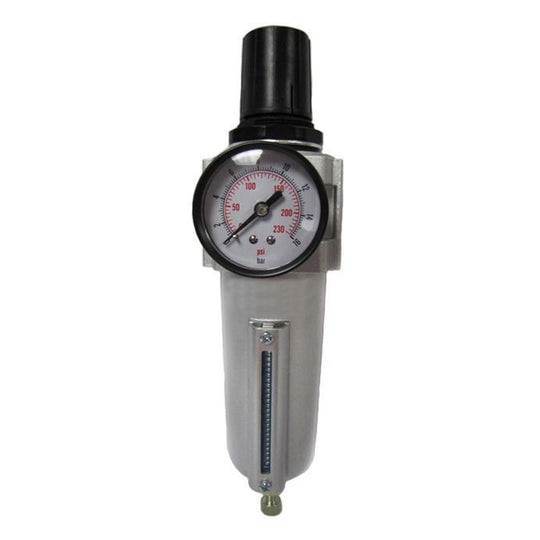 1/2" Air Compressor Regulator & Filter In Line Combo w/ Gauge Compressed Air FR724N