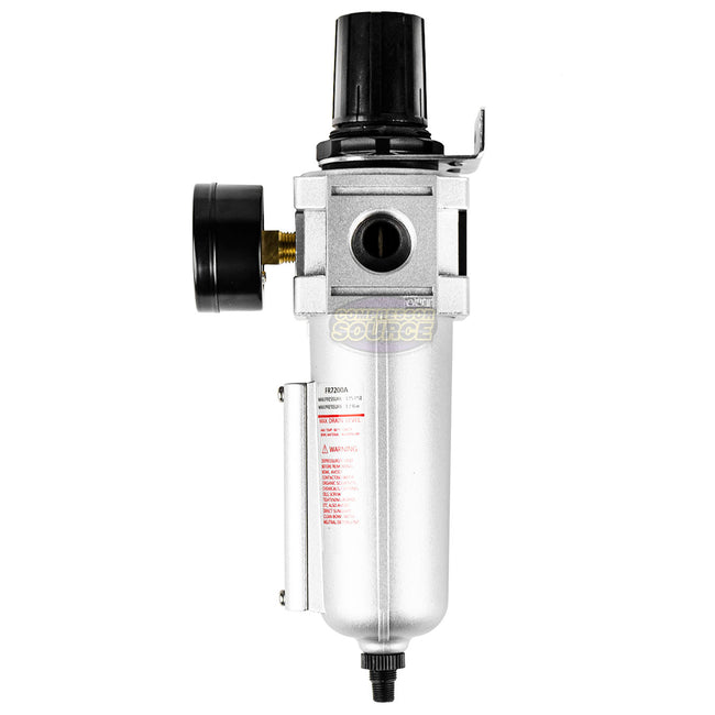 3/4" Air Compressor Regulator & Filter Combo w/ Gauge Auto Drain FR726NA