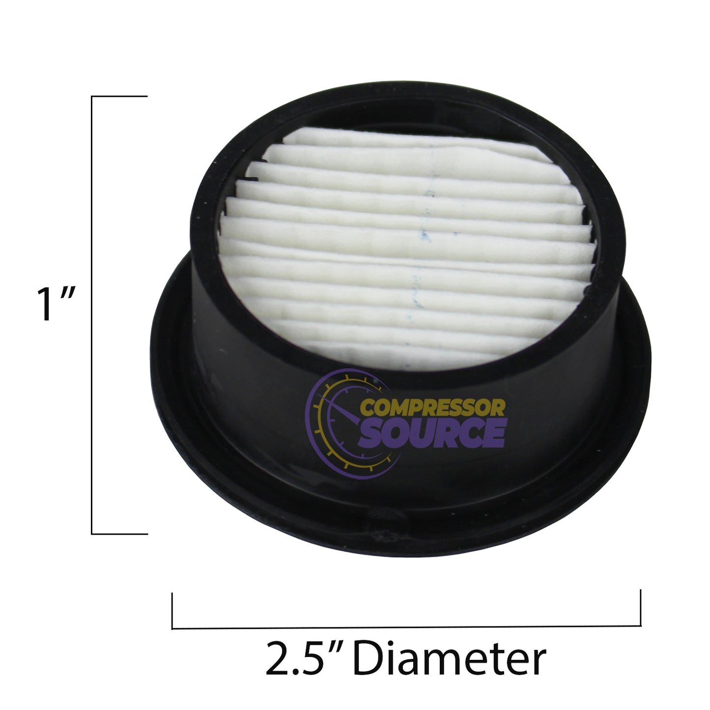 Solberg 1/2" NPT Air Compressor Intake Filter Silencer Metal Housing Canister with Filter FS-04-050