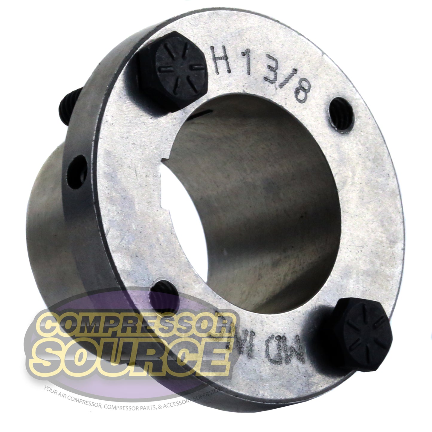 Cast Iron 3.15" Single Groove Belt B Section 5L Pulley with 1-3/8" Sheave Bushing